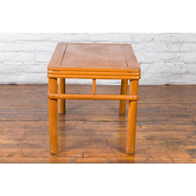 Antique Chinese Early 20th Century Coffee Table with Pillar Strut Motifs For Sale - Image 4 of 13