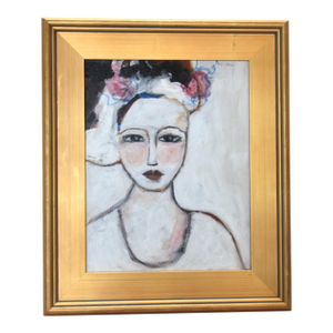 Chic French Woman Portrait Painting Ruth Arenz