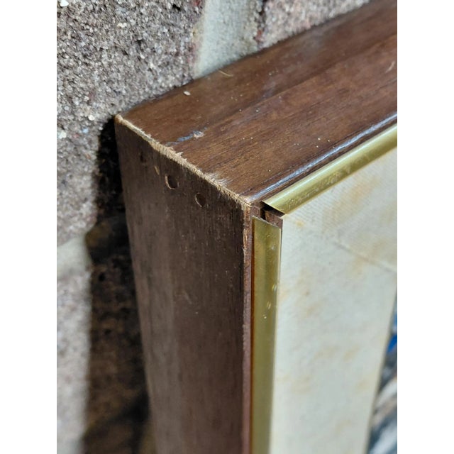 Framed Signed J. Akston "Untitled" Abstract Landscape Oil on Board For Sale - Image 10 of 11