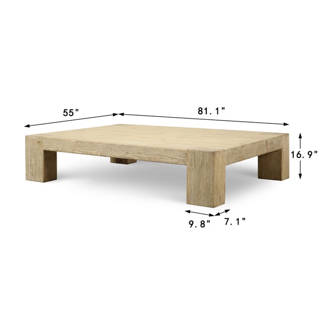 Contemporary Ravello Extra Large Coffee Table - Weathered Natural For Sale - Image 3 of 10