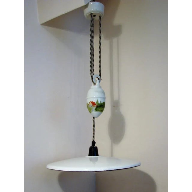 1930s Pendant Lamp with Counterweight, 1930s For Sale - Image 5 of 10