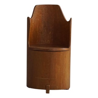 Mid-Century Scandinavian Modern Stump Chair in Pine, 1950s For Sale