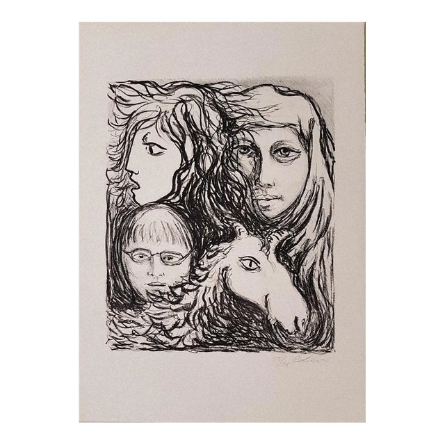 Carlo Levi, The Motherhood, Lithograph, 1970s For Sale