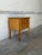 Mid-Century Modern Solid Oak Small Two-Drawer Dresser With Sculpted Fronts and Turned Legs Traditional Vintage 1970s For Sale - Image 3 of 9