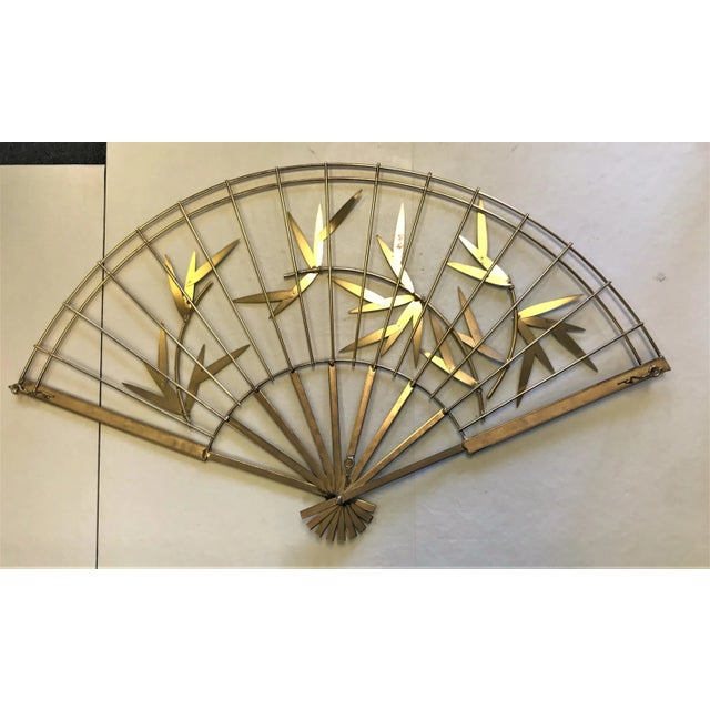 Curtis Jere Signed Decorative Metal Fan Circa 1987 For Sale In West Palm - Image 6 of 8