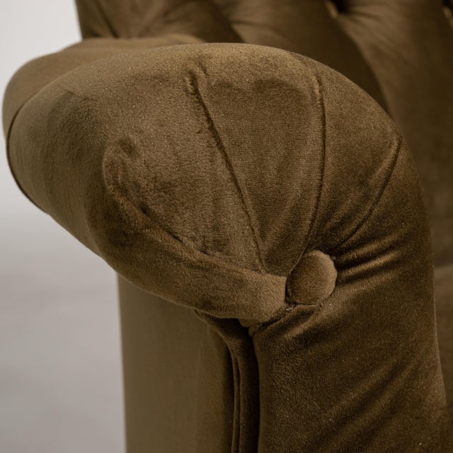 Napoleon III Velvet Upholstered Sofa, Second Empire Style, France, Circa 1880 For Sale - Image 14 of 14
