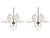 Metal Mid-Century Italian Sconces in White Metal and Brass, Set of 2 For Sale - Image 7 of 18