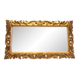 19th Century Italian Giltwood Florentine Picture Frame Mirror Hollywood Regency For Sale