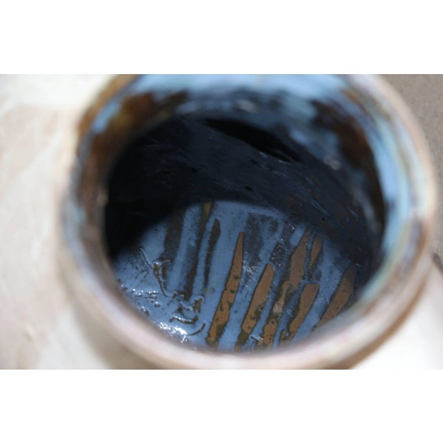 Mid-Century Modern Stoneware Sculpture With Great Form and Color Signed For Sale - Image 3 of 11