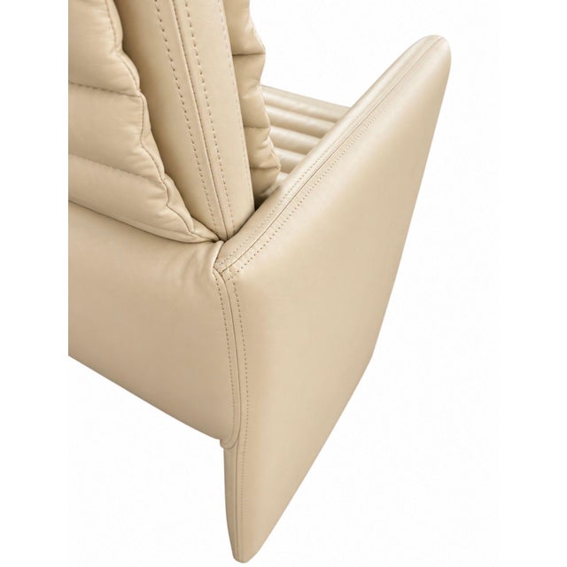 Animal Skin Set 8 Preview Leather Dining/Arm Lounge Chairs, 1980 For Sale - Image 7 of 12
