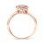 Early 21st Century 10K Rose Gold 3/8 Cttw Round-Cut Diamond Pear Promise Ring - Size 7 For Sale - Image 5 of 7