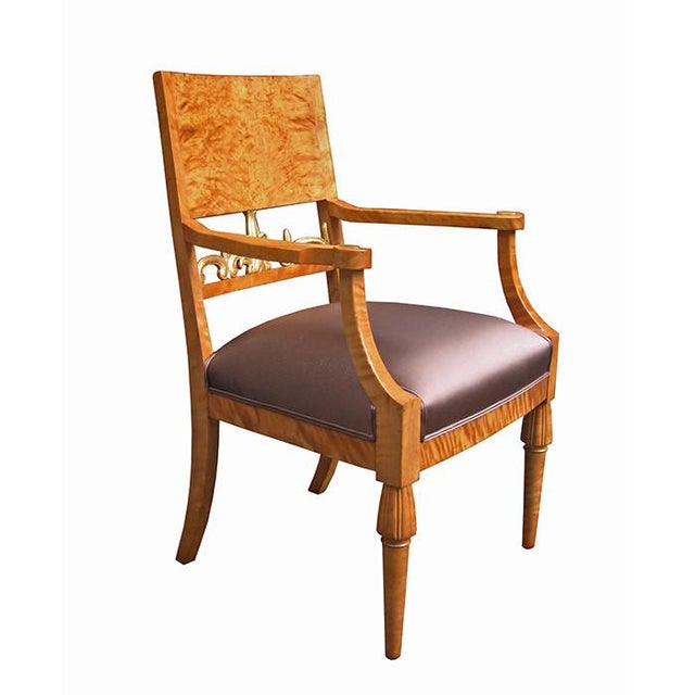 Early 19th Century Early 19th Century Pair of Neoclassical Armchairs For Sale - Image 5 of 10