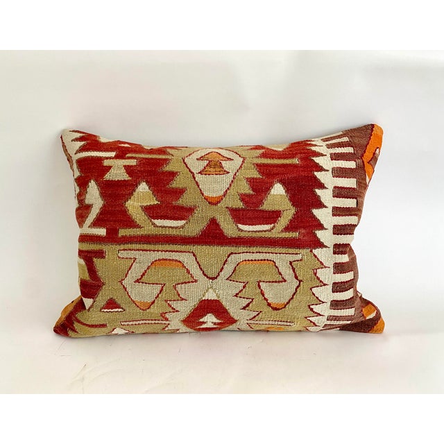 Rustic European Vintage Kilim Oversized Pillows For Sale - Image 3 of 10