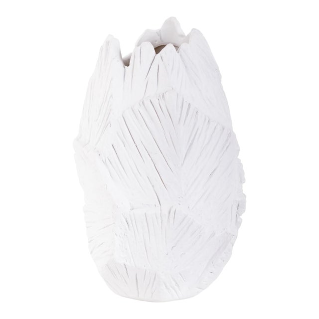 Abstract Small Elm White Vase For Sale