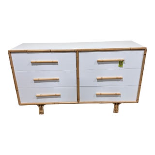 Vintage Modern History Home Bamboo Dresser For Sale