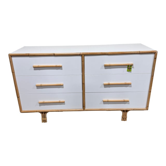 Vintage Modern History Home Bamboo Dresser For Sale