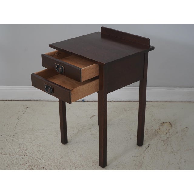 Mission Stickley Mission Oak 2 Drawer Nightstand For Sale - Image 3 of 17