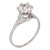 Vintage Art Deco GIA 1.55ct Diamond Ring Engagement Platinum Jewellery size 6.25 For Sale