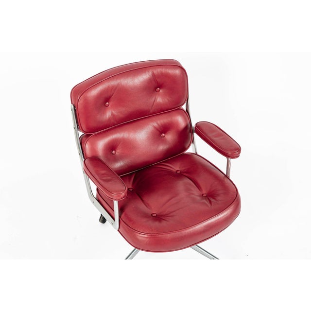 Vintage Eames for Herman Miller Time Life Red Leather Lobby Office Chair 1960s For Sale - Image 9 of 15
