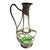 Art Nouveau 1900s Austrian Art Nouveau Pewter Jugendstil Clade Green Art Glass Wine Carafe For Sale - Image 3 of 6