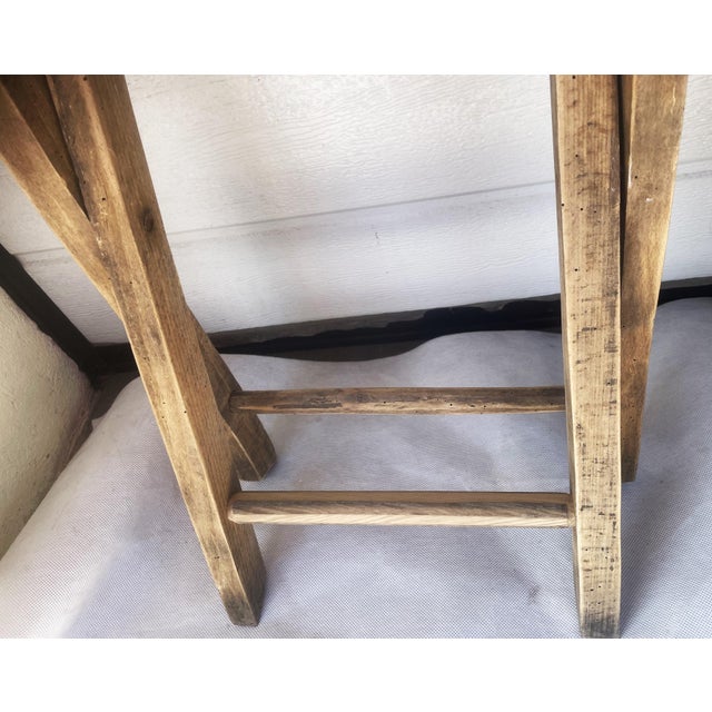 Rustic Folding Wooden Chair 1950s For Sale - Image 14 of 16