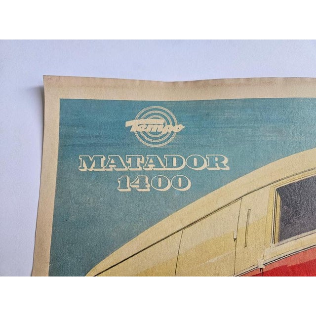 Art Deco Matador Tempo 1400 Advertising Poster, 1930s For Sale - Image 4 of 7