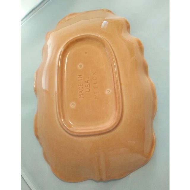 Mid-Century Modern Vintage Metlox Poppytrail Lotus Banana Leaf Platter For Sale - Image 3 of 4