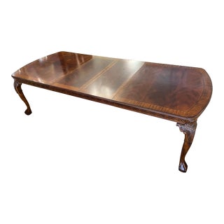 Vintage Chippendale Style Extension Dining Table For Sale