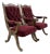 Vintage Tufted Burgundy Velvet Armchairs For Sale