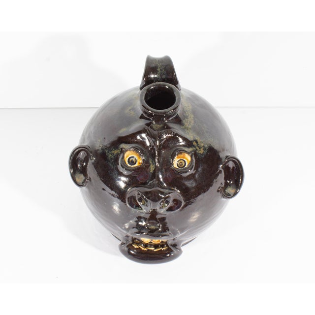 Roger Corn 2000 Georgia Folk Art Face Jug For Sale - Image 4 of 10