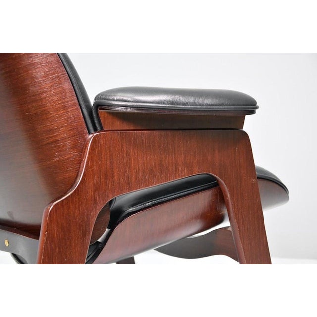 Vintage Chairs in Wood and Leather by Ico Parisi for Mim Roma, 1960s, Set of 2 For Sale - Image 17 of 18