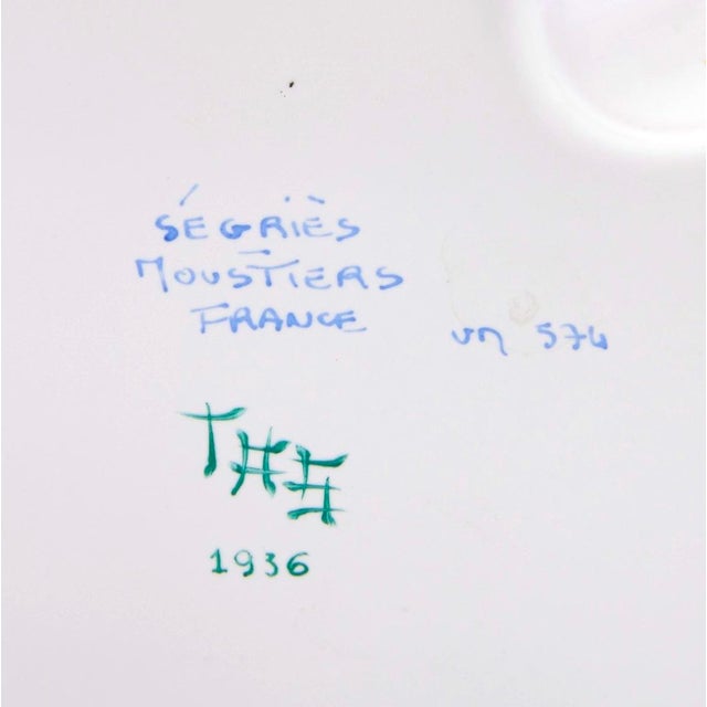 Green Mid-20th Century French Faience Covered Tureen by Sègries Moustiers For Sale - Image 8 of 11