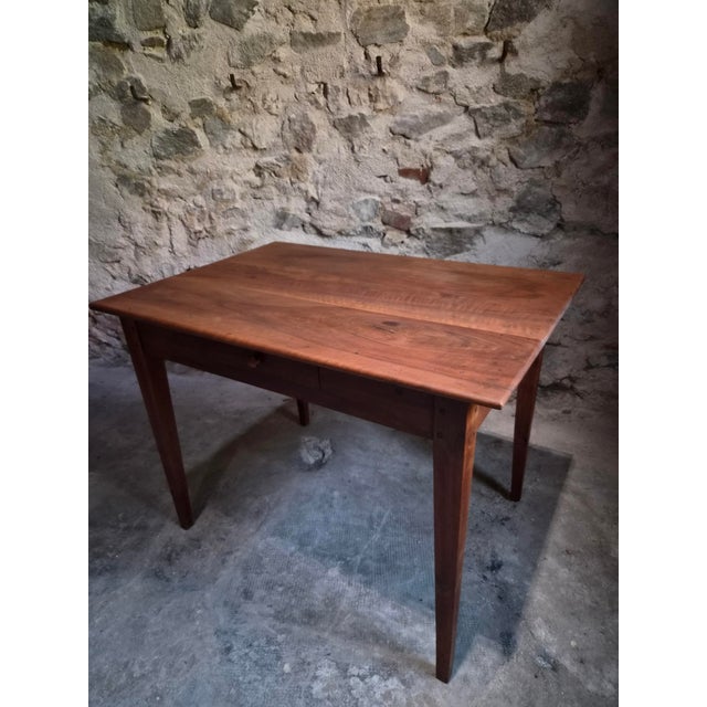 Antique French Walnut Table with Drawer, 1890s For Sale - Image 18 of 18