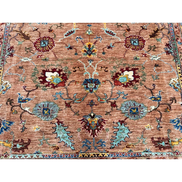 Camel Sultanabad Hand-Knotted Wool Rug - 9'3" X 6'9" For Sale - Image 11 of 17
