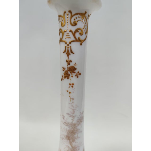 Soliflore Vase in Opaline Glass and Painting by Roger Chapelain Midy, 20th Century For Sale - Image 4 of 12
