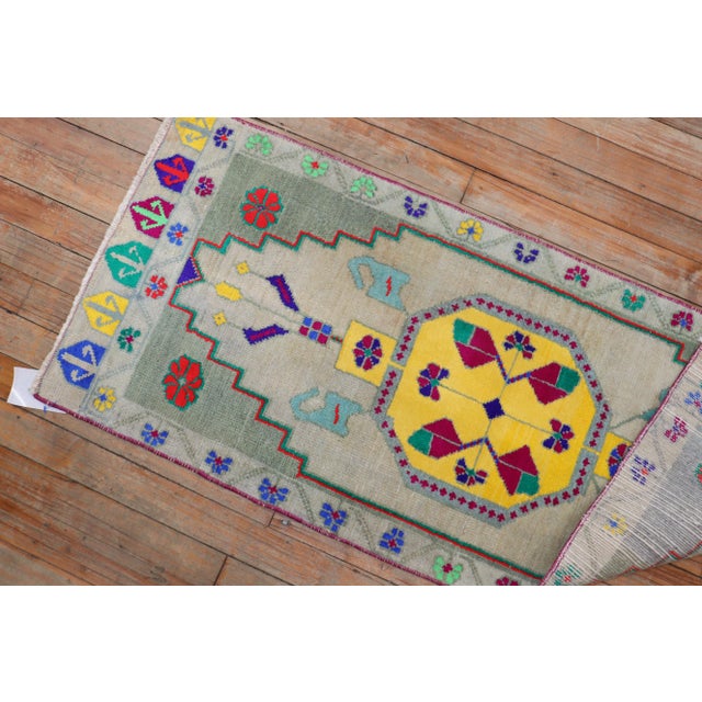 Vintage Dazzling Turkish Anatolian Rug - 1'8" x 3'11" For Sale In New York - Image 6 of 8