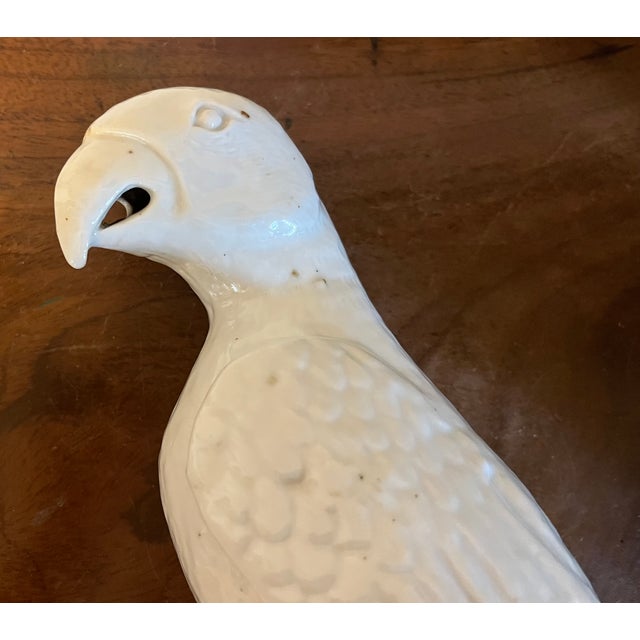 Antique 18th Century Chinese Blanc De Chine White Porcelain Parrot For Sale - Image 10 of 18