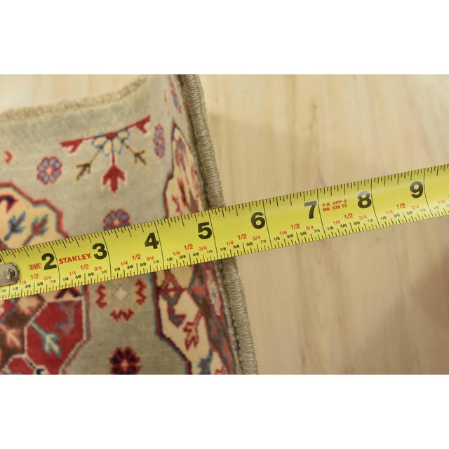 Kazak Runner 2’8” X 9’5” Gray Wool Tribal Hand-Knotted Oriental Rug For Sale - Image 11 of 13