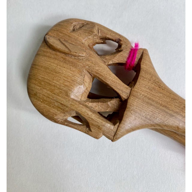 Vintage Set of 2 HandCarved Wooden Elephant Salad Servers Chairish