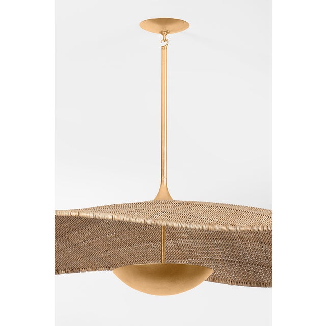 2020s Hudson Valley Lighting Shiloh 51.75 in. 1 Light Pendant in Vintage Gold Leaf Finish For Sale - Image 5 of 11