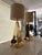 Beige Pyramid Lamps in Brass, 1980s, Set of 2 For Sale - Image 8 of 18