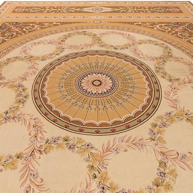 Modern European Inspired Aubusson Handmade Wool Rug by Doris Leslie Blau For Sale - Image 3 of 7