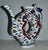 1980s Vintage Chinese Blue & White Dragon Phoenix Donut Hole Pitcher/Teapot For Sale - Image 5 of 12