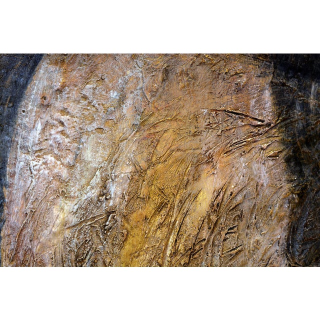 Leonesse" by Lola Vitelli is a striking sculpted painting that draws inspiration from the prehistoric art found in the...