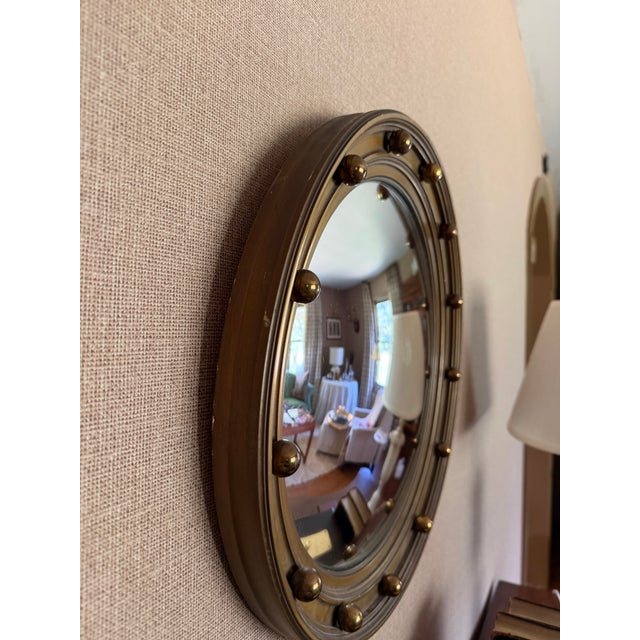 Wood Vintage Convex Federalist Bullseye Mirror For Sale - Image 7 of 10