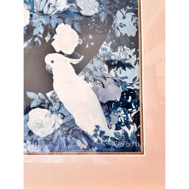 Vintage Oversized Framed Jessie Arms Botke "White Peacock" Print For Sale - Image 4 of 12