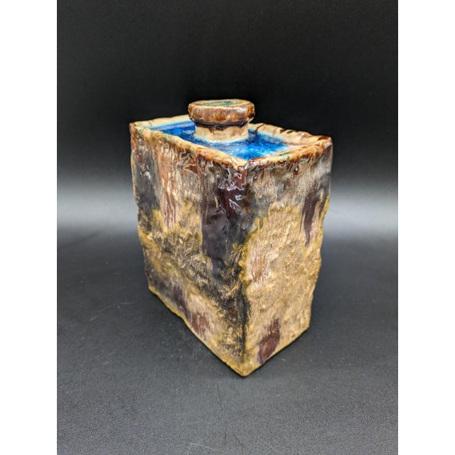 Ceramic Vintage German Ceramic Vase with Glass Inlay from W. Goebel, 1960s For Sale - Image 7 of 14
