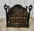 Metal Gothic Style Free-Standing Fire Basket with Decorative Back and Ash Pan, 1890s, Set of 2 For Sale - Image 7 of 7