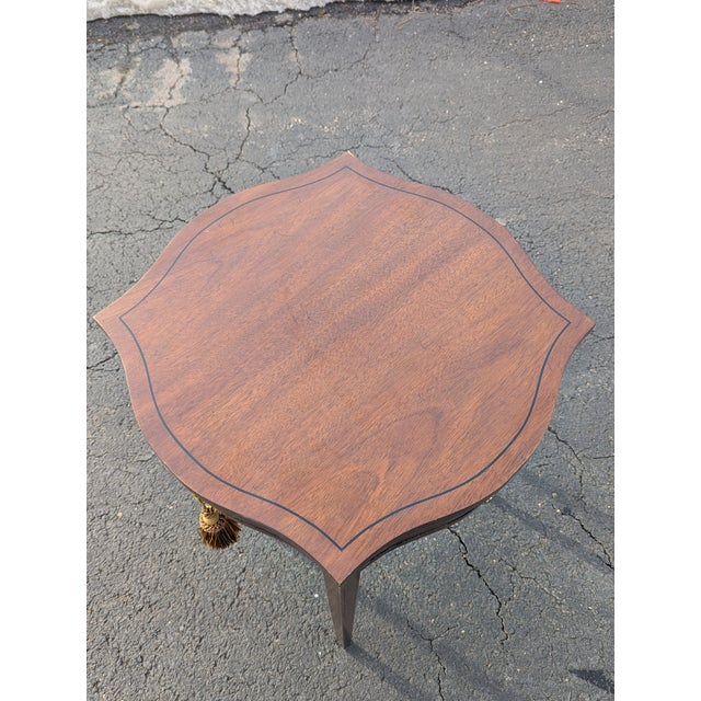 Wood Drexel Hepplewhite Style Mahogany Side Table Circa 1980 For Sale - Image 7 of 8