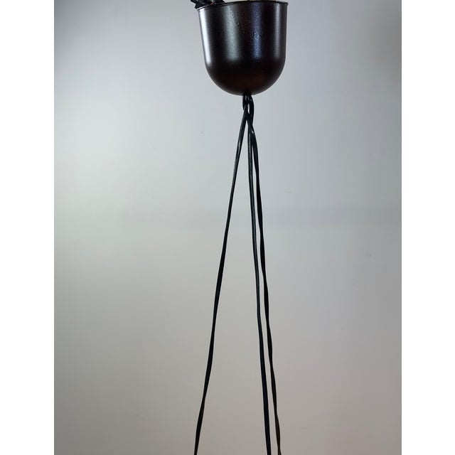 Vintage Scandinavian Teak and Acrylic Pendants, 1960s, Set of 2 For Sale - Image 3 of 12